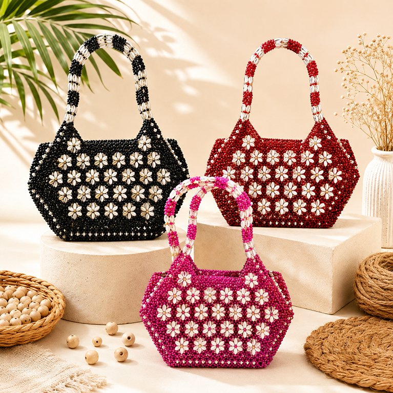 Hand-Embroidered Traditional Handbag